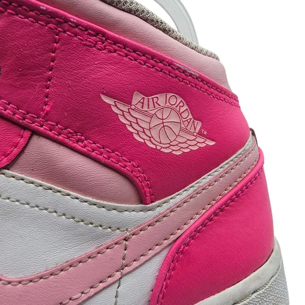 Nike Youth Fierce Pink Air Jordan 1 Mid GS Athletic Casual Sneaker